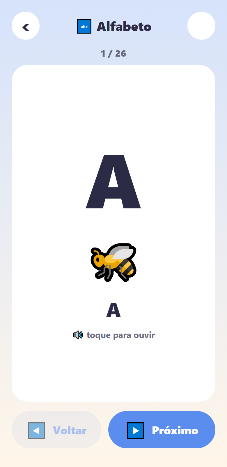 Aprender o alfabeto